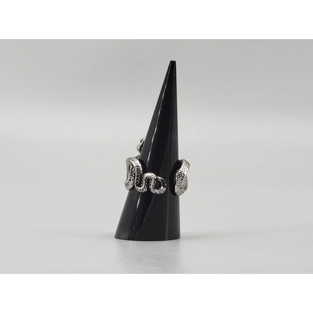 Adjustable Silver Snake Wrap Ring Statement Biker Punk Gothic Women's‎ Jewelry
